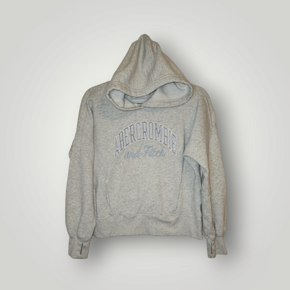 Abercrombie kids gray pullover hoodie sweater size 13 14